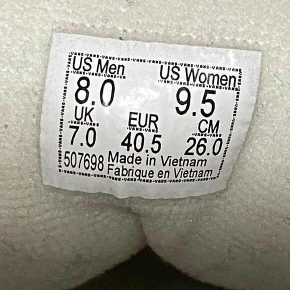 Vans Sk8 Hi Fair Isle Blue  Suede Sneakers Size 9.5W - Picture 7 of 7